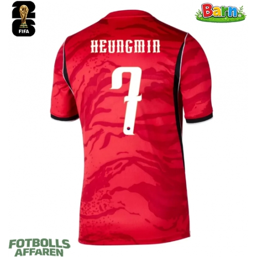 Korea Son Heung-min #7 Hemmaställ Barn VM 2026 Kortärmad (+ Korta byxor)